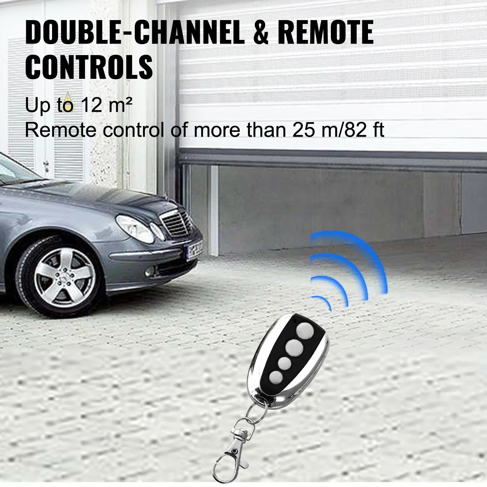 SIHAO 800N Electric Garage Door Opener – Low Noise, Auto-Stop & Remote Control