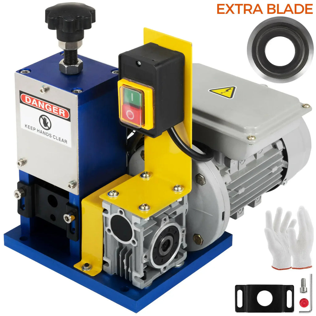 SIHAO Dual-Power Wire Stripping Machine – Electric Motor + Hand Crank, Portable Copper Wire Peeler for 1-25mm Cables, Scrap Recycling