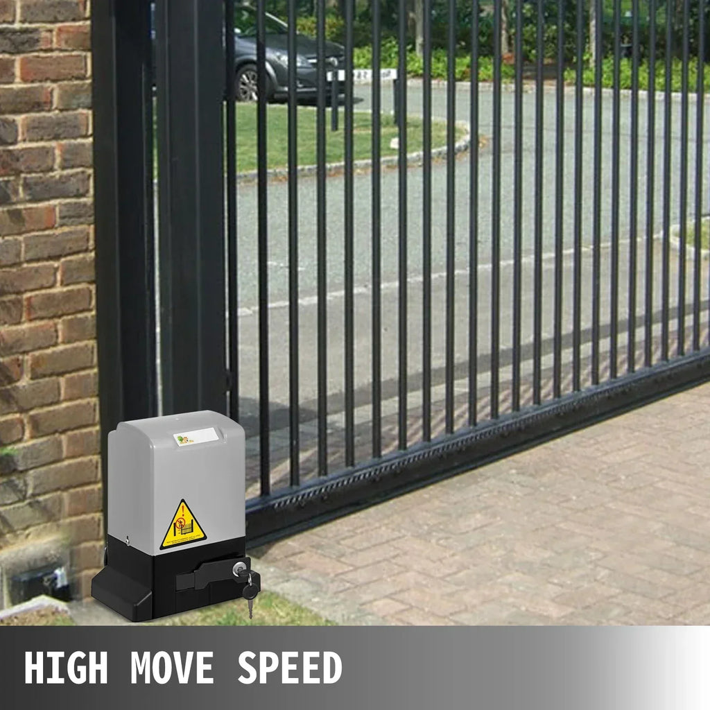 SIHAO Automatic Gate Opener 1300lbs with Infrared Security Photocell Sensor with 2 Remote Controls Sliding Gate Opener MoveSpeed