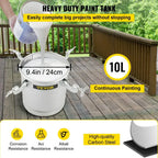 SIHAO 10L/2.6Gal Airless Paint Sprayer – Pressure Pot with Spray Gun & Hose, Heavy Duty for Home & Commercial, Includes 2-Year Warranty
