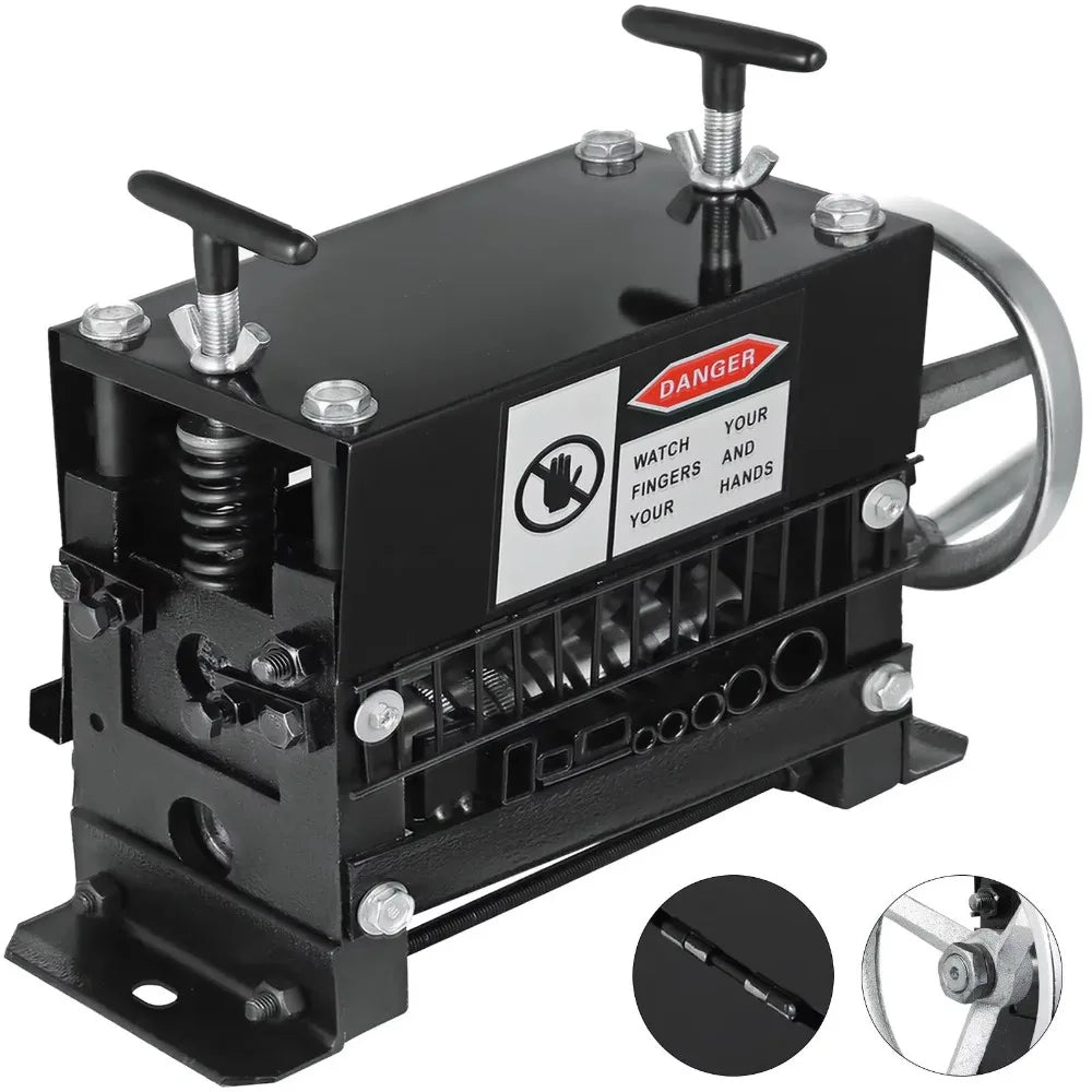SIHAO 1-20mm Adjustable Wire Stripper – 8-Channel Cranked Stripping Machine with 7 Blades for DIY & Professional Use