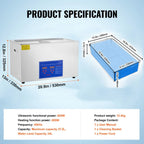SIHAO Ultrasonic Cleaning Machine Digital Heated Cleaner for Jewelry, Glasses & Small Parts—Versatile Cleaning for Home & Commercial Use