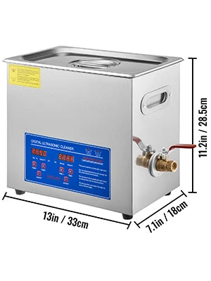 SIHAO 6L Ultrasonic Cleaner 180W Ultrasonic Vinyl Cleaner 7-12 Inch 8 Records Ultrasonic Records Cleaner W/Drying Rack for Home