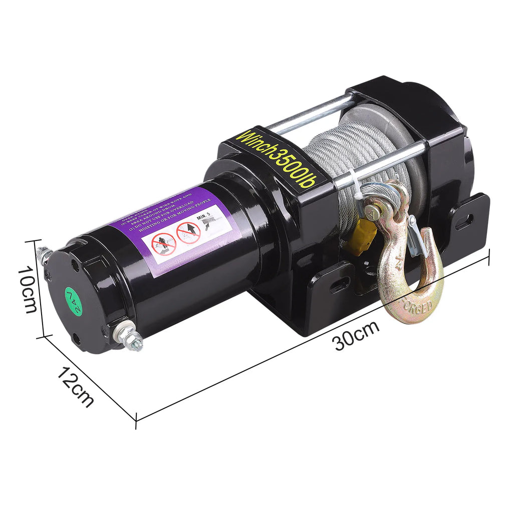 SIHAO 4500/3500/3000LBS 12V Electric Winch for ATV/UTV/Jeeps - Synthetic Rope, Wireless & Wired Remote IP55 Waterproof Off-Road