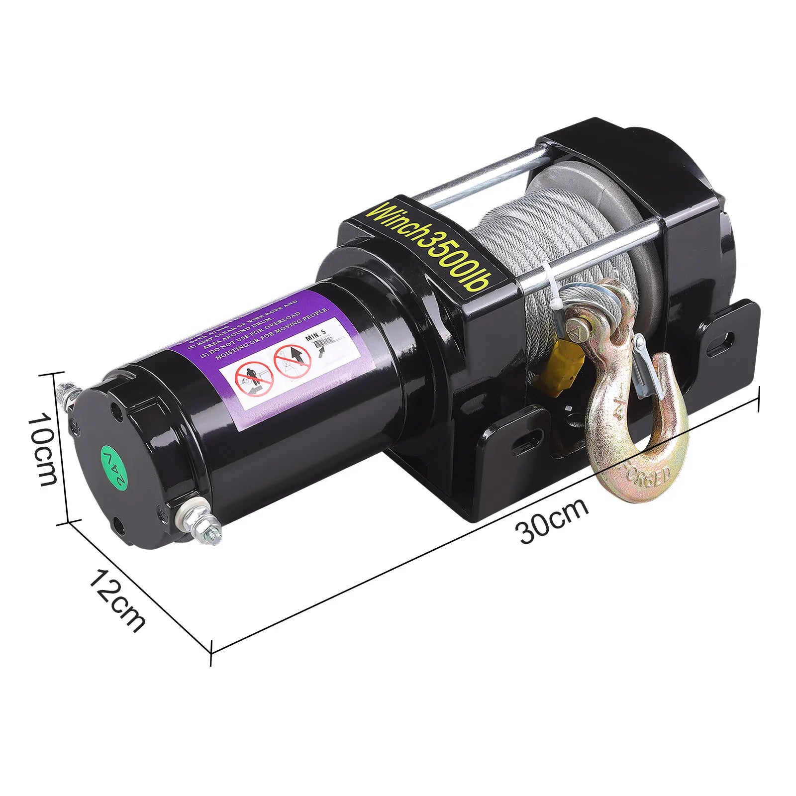 SIHAO 4500/3500/3000LBS 12V Electric Winch for ATV/UTV/Jeeps - Synthetic Rope, Wireless & Wired Remote IP55 Waterproof Off-Road