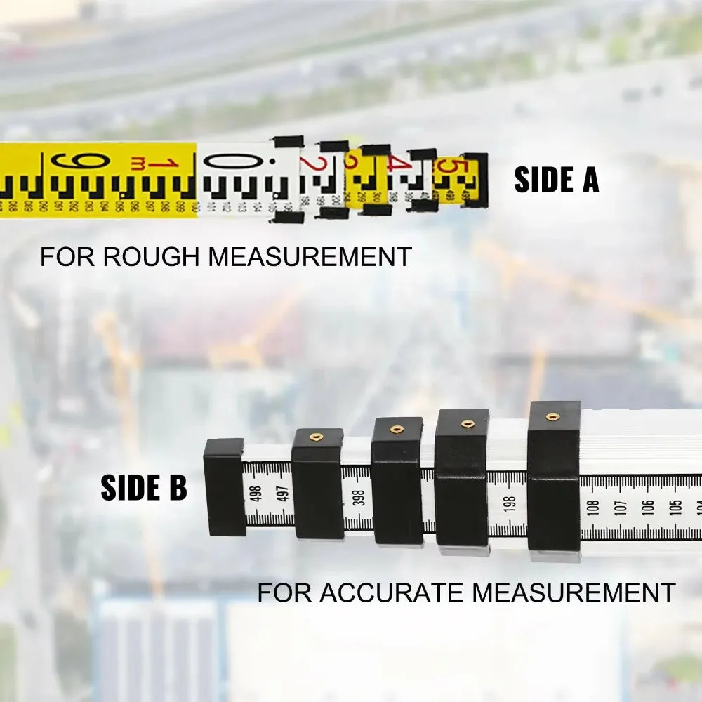 SIHAO 1.65M Laser Level Tripod & Staff Kit – Adjustable Height Aluminum Stand with Ruler for Engineering Surveying & Mapping