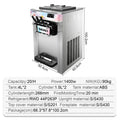 SIHAO Soft Serve Ice Cream Machine Ice Cream Machine 20-28 L/h Ice Cream Machine Ice Cream 3 Flavor
