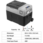 SIHAO Car Refrigerator 20L-55L Mini Fridge Freezer Portable Compressor Cooler 12/24V DC 110-240V Ice Box for Camping Driving