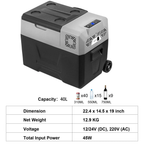 SIHAO Car Refrigerator 20L-55L Mini Fridge Freezer Portable Compressor Cooler 12/24V DC 110-240V Ice Box for Camping Driving