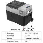 SIHAO Car Refrigerator 20L-55L Mini Fridge Freezer Portable Compressor Cooler 12/24V DC 110-240V Ice Box for Camping Driving