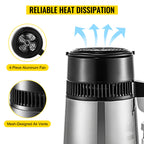 SIHAO 4L 750W Countertop Water Distiller – Stainless Steel, Adjustable Thermostat for Essential Oils & Homebrewing