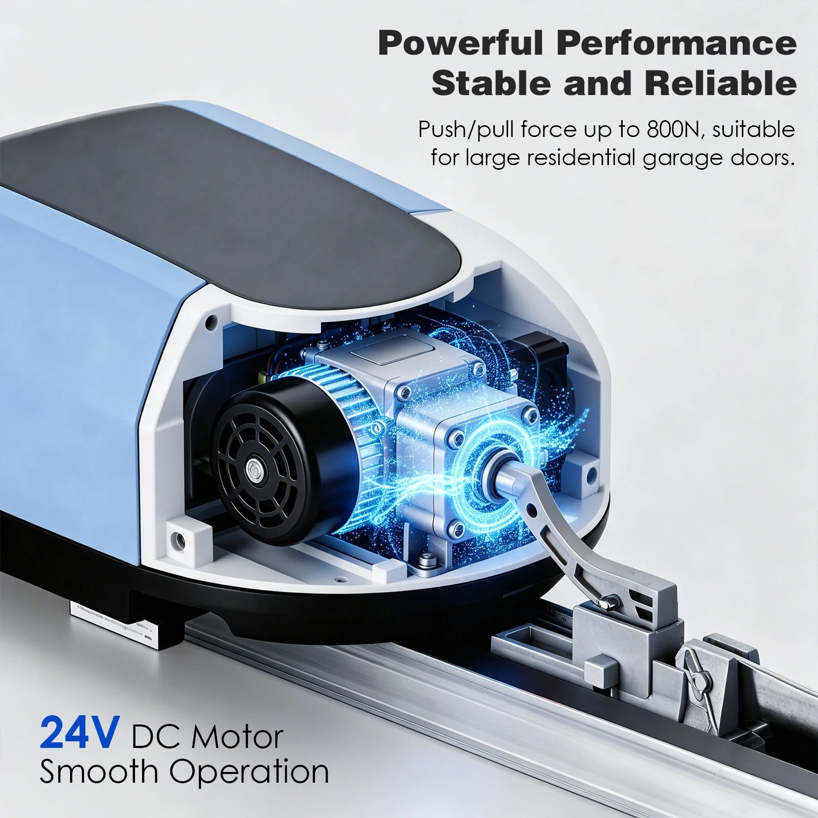 SIHAO 800N Electric Garage Door Opener – Low Noise, Auto-Stop & Remote Control