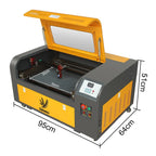 SIHAO 50W Dual-Laser Engraver & Cutter – 100W Max Output, Full Accessories Kit for Wood Burning, Leather Stamping & Acrylic Fabrication