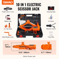 SIHAO 6600lbs 12V Electric Scissor Jack – Remote-Controlled Car Lift with Dual Safety Pads, Fast 3-Ton Lifting for SUV, Sedan, and Light Truck, Emergency Tire Change Made Easy
