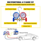 SIHAO Professional HVAC Vacuum Pump & Manifold Gauge Set — 25 Micron Deep Vacuum for  HVAC/Car AC Refrigerant Charging