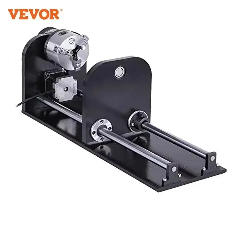 SIHAO Laser Engraver Rotary Axis 80mm 3-Jaw Spiral Chuck CNC Router Axis Measuring for CO2 Laser Engraving Machine