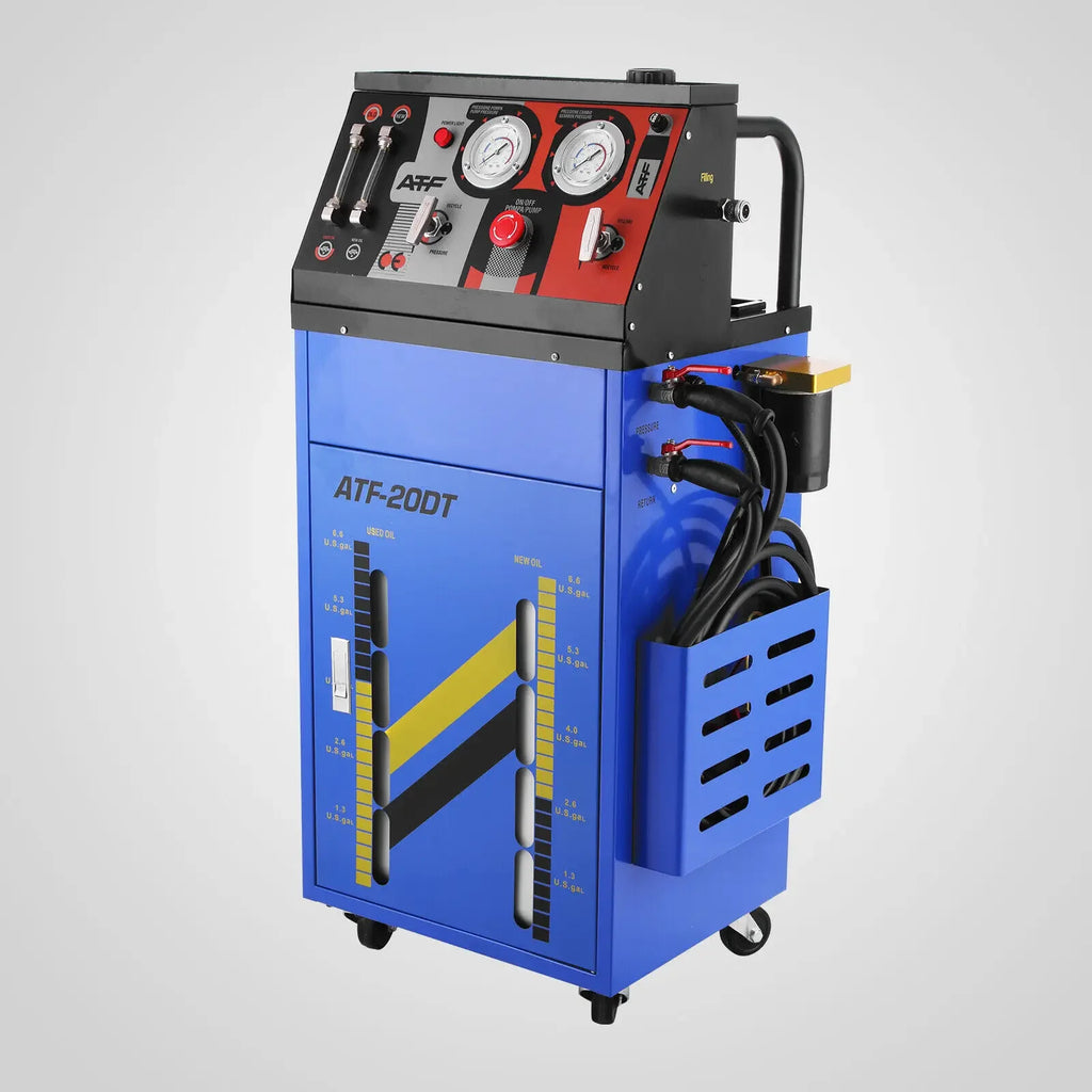 SIHAO ATF-20 Automatic Transmission Fluid Flush Machine – 220V Equal Exchange Cleaner, 0-60PSI Adjustable, 12L Tank + 28 Connectors for Gas/Diesel Cars