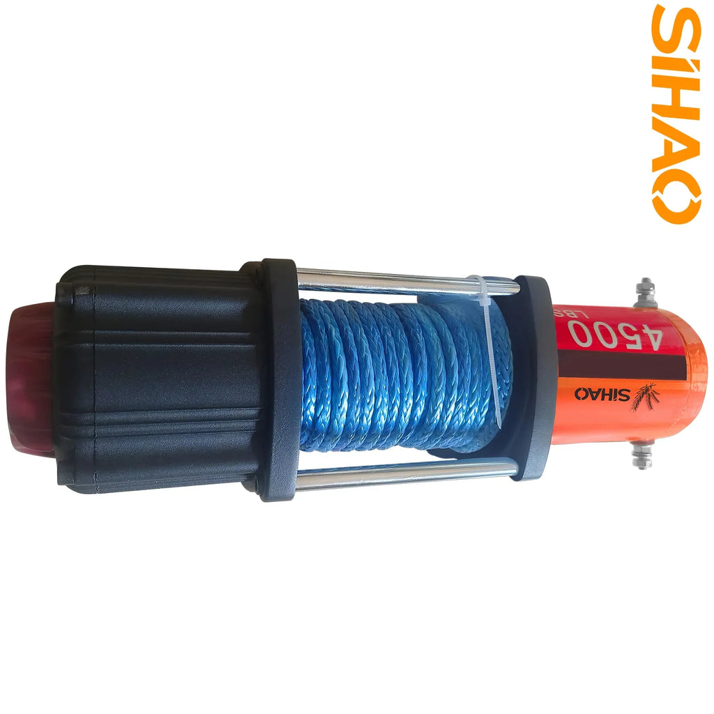 SIHAO 4500/3500/3000LBS 12V Electric Winch for ATV/UTV/Jeeps - Synthetic Rope, Wireless & Wired Remote IP55 Waterproof Off-Road