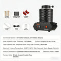 SIHAO 1350W Electric Melting Furnace Portable Metal Melting Furnace Gold Silver and Aluminium Quartz Crucible Equipment Melting