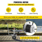 SIHAO 12V 350W Electric Trailer Dolly Motorized Jockey Wheel 2270kg Max Load Caravan Mover Boat RV Trailer Moving Tool
