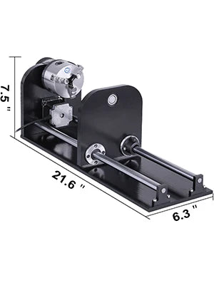 SIHAO Laser Engraver Rotary Axis 80mm 3-Jaw Spiral Chuck CNC Router Axis Measuring for CO2 Laser Engraving Machine