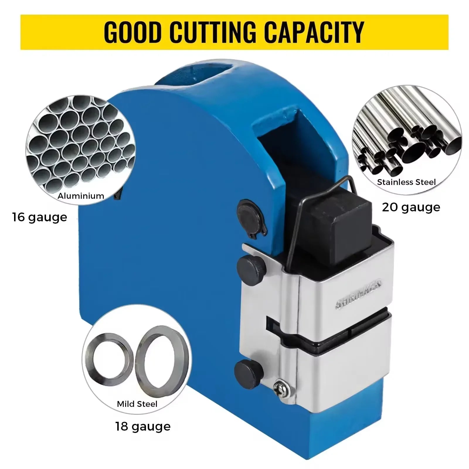 SIHAO Dual Function Shrinker Stretcher – Manual Metal Forming Tool for 16-20 Gauge, Cast Iron Body, Hardened Jaws