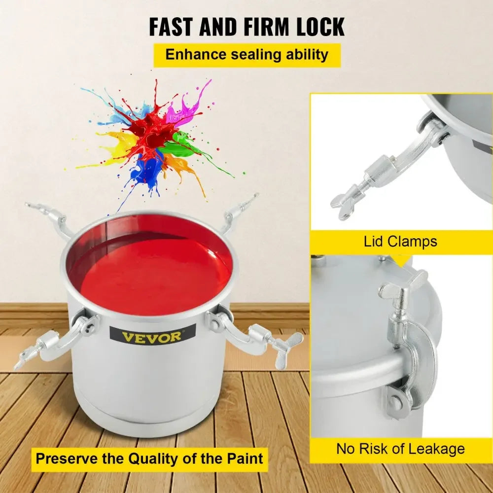 SIHAO 10L/2.6Gal Airless Paint Sprayer – Pressure Pot with Spray Gun & Hose, Heavy Duty for Home & Commercial, Includes 2-Year Warranty