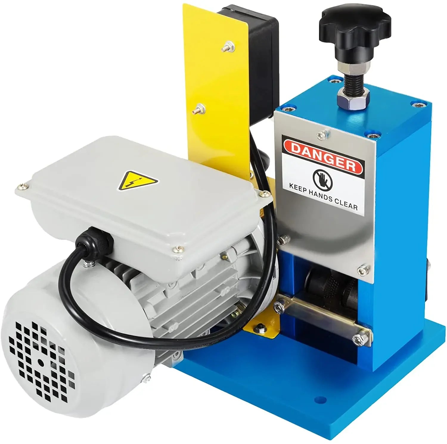 SIHAO Dual-Power Wire Stripping Machine – Electric Motor + Hand Crank, Portable Copper Wire Peeler for 1-25mm Cables, Scrap Recycling