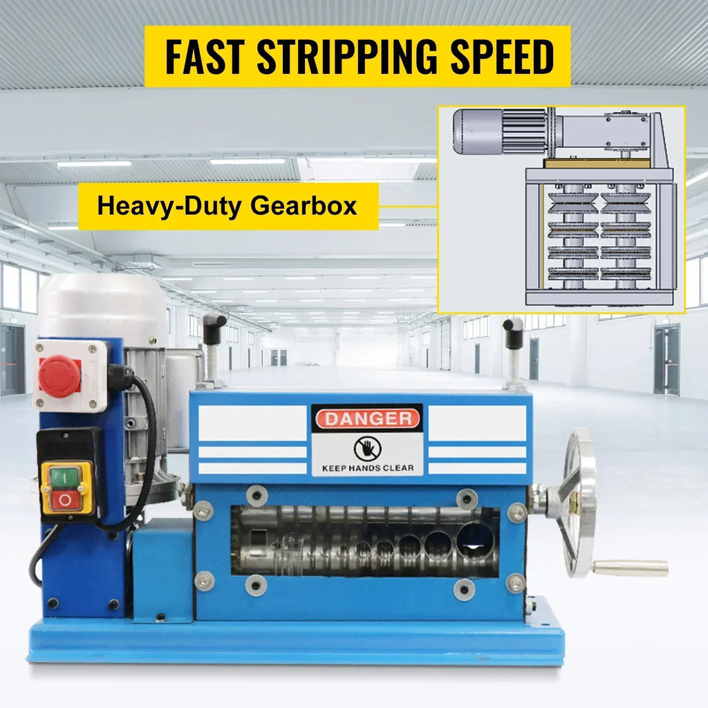 SIHAO 370W Heavy-Duty Wire Stripping Machine | 11 Channels for Scrap Copper Recycling
