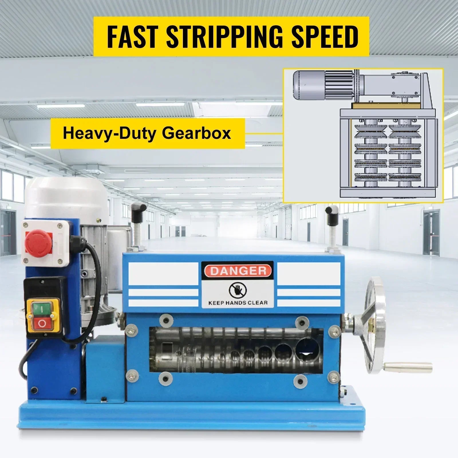 SIHAO 370W Heavy-Duty Wire Stripping Machine | 11 Channels for Scrap Copper Recycling