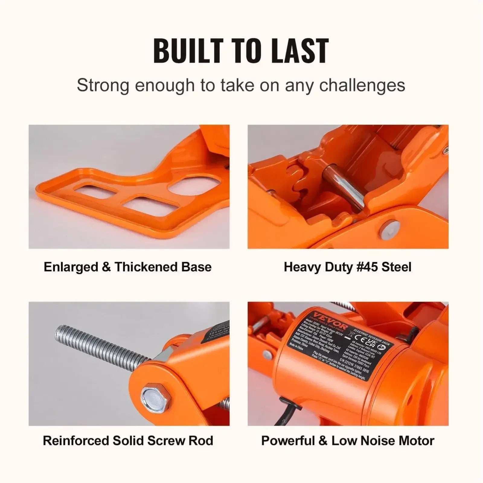 SIHAO 6600lbs 12V Electric Scissor Jack – Remote-Controlled Car Lift with Dual Safety Pads, Fast 3-Ton Lifting for SUV, Sedan, and Light Truck, Emergency Tire Change Made Easy