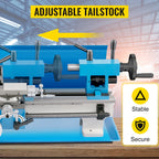 SIHAO Metal Mini Lathe Machine Mini Metal Lathe 7"x14" 550W 180x350mm Variable Speed with 3 Jaw Chuck for Metalworking Machine