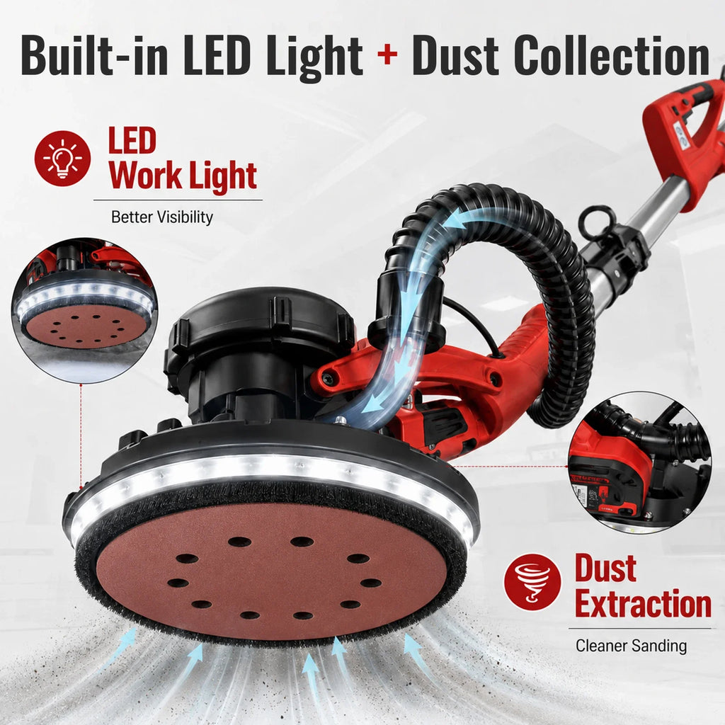 SIHAO 750W Wall Polishing Machine Foldable Light Strip Wall Polishing Machine with Built-in Vacuum Configuration