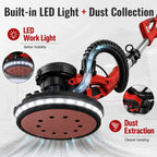 SIHAO 750W Wall Polishing Machine Foldable Light Strip Wall Polishing Machine with Built-in Vacuum Configuration