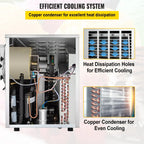 SIHAO Commercial Ice Cream Machine 1400W Hard Ice Cream Maker 16-20L/H Stainless Steel Frozen Dessert Equipment