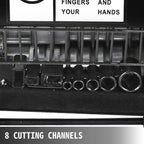 SIHAO 1-20mm Adjustable Wire Stripper – 8-Channel Cranked Stripping Machine with 7 Blades for DIY & Professional Use