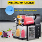 SIHAO Dual-Tank Slushie Maker 340W – 3L+3L Capacity with Precision Temp Control, Perfect for Busy Cafés & Fast-Food Outlets