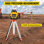 SIHAO 360 Rotary Laser Level Self Leveling Vertical Horizontal Line Tool with Receiver Outdoor Indoor Construction Measuring Instrument