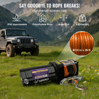 SIHAO 4500/3500/3000LBS 12V Electric Winch for ATV/UTV/Jeeps - Synthetic Rope, Wireless & Wired Remote IP55 Waterproof Off-Road