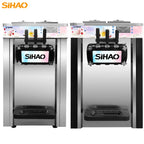 SIHAO Soft Serve Ice Cream Machine Ice Cream Machine 20-28 L/h Ice Cream Machine Ice Cream 3 Flavor