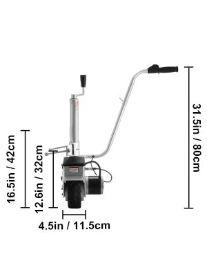SIHAO 12V 350W Electric Trailer Dolly Motorized Jockey Wheel 2270kg Max Load Caravan Mover Boat RV Trailer Moving Tool