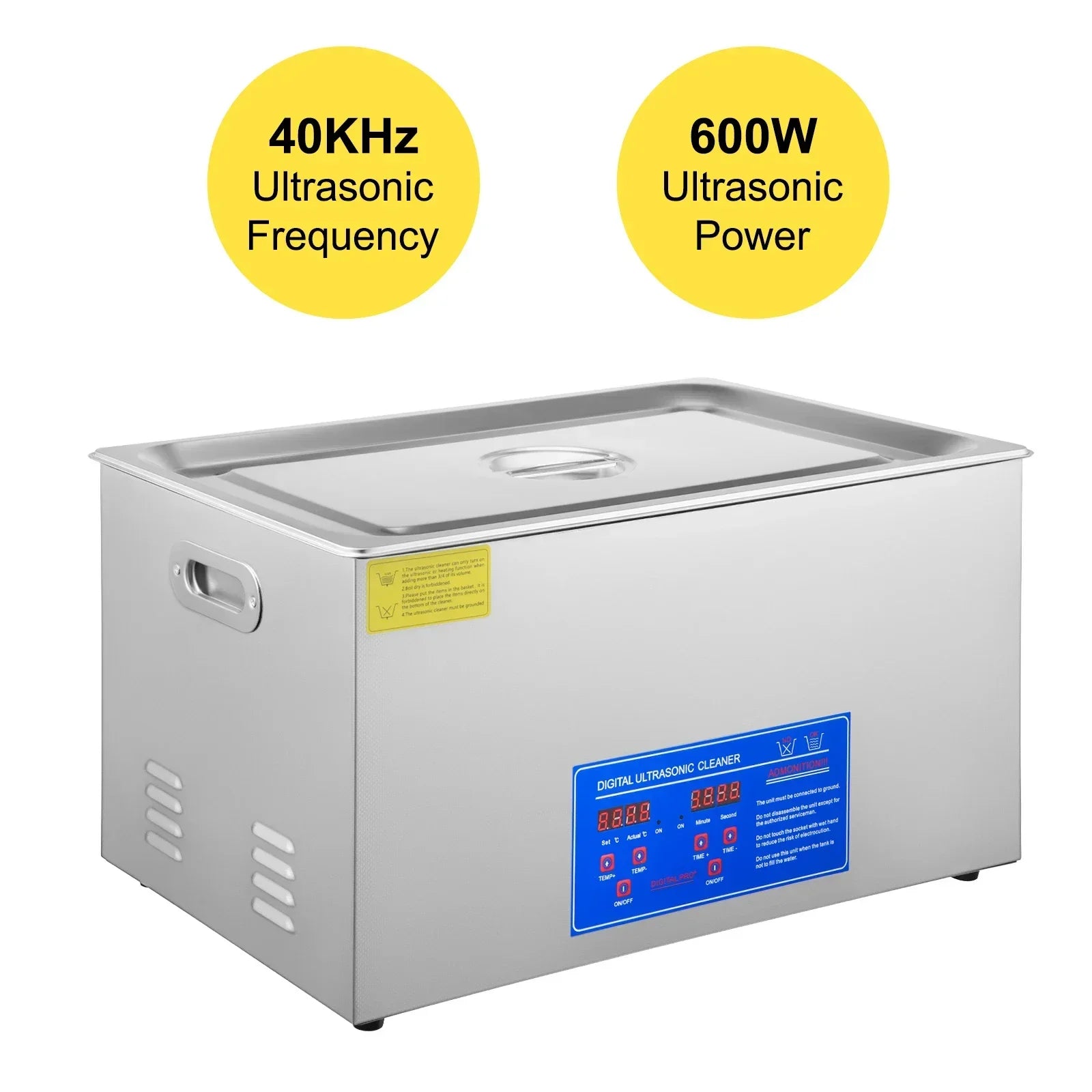 SIHAO Ultrasonic Cleaning Machine Digital Heated Cleaner for Jewelry, Glasses & Small Parts—Versatile Cleaning for Home & Commercial Use