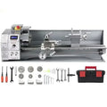 SIHAO 1100W Mini Metal Lathe – 220mm Swing X 600mm Between Centers, Variable Speed, 3-Jaw Chuck, Precision Benchtop Lathe for Drilling & Threading