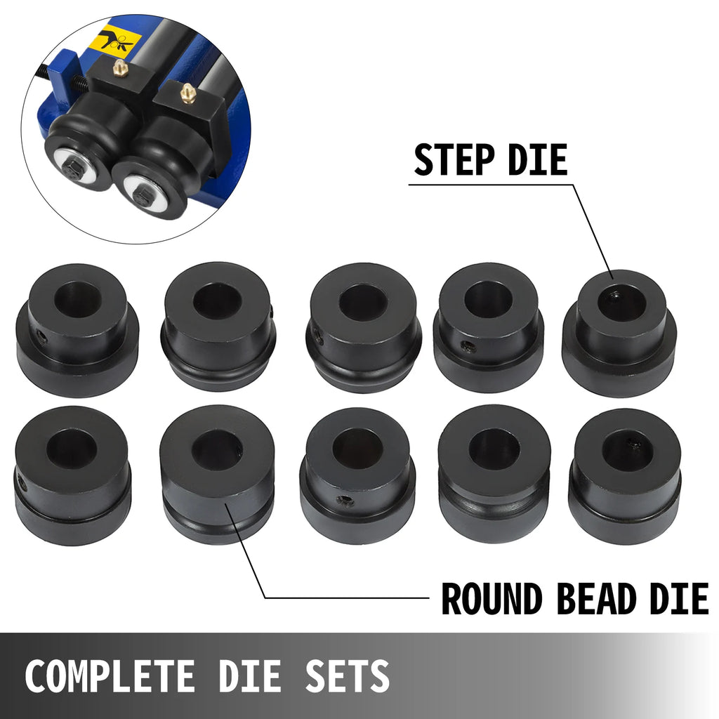 SIHAO 18-Inch Bead Roller Kit – 460mm Throat, 6 Dies, 1.2mm Steel – Manual Gear-Driven Machine for Auto Sheet Metal Restoration & DIY