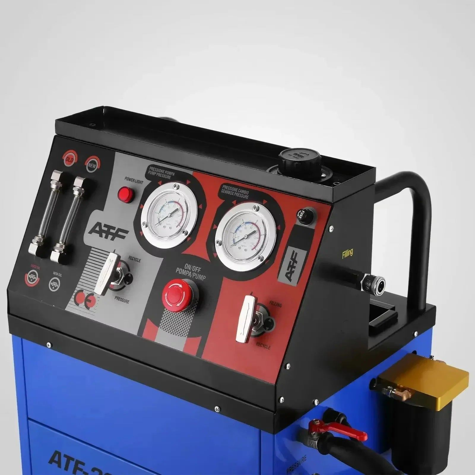 SIHAO ATF-20 Automatic Transmission Fluid Flush Machine – 220V Equal Exchange Cleaner, 0-60PSI Adjustable, 12L Tank + 28 Connectors for Gas/Diesel Cars