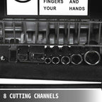 SIHAO 1-20mm Adjustable Wire Stripper – 8-Channel Cranked Stripping Machine with 7 Blades for DIY & Professional Use
