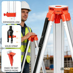 SIHAO 1.65M Laser Level Tripod & Staff Kit – Adjustable Height Aluminum Stand with Ruler for Engineering Surveying & Mapping