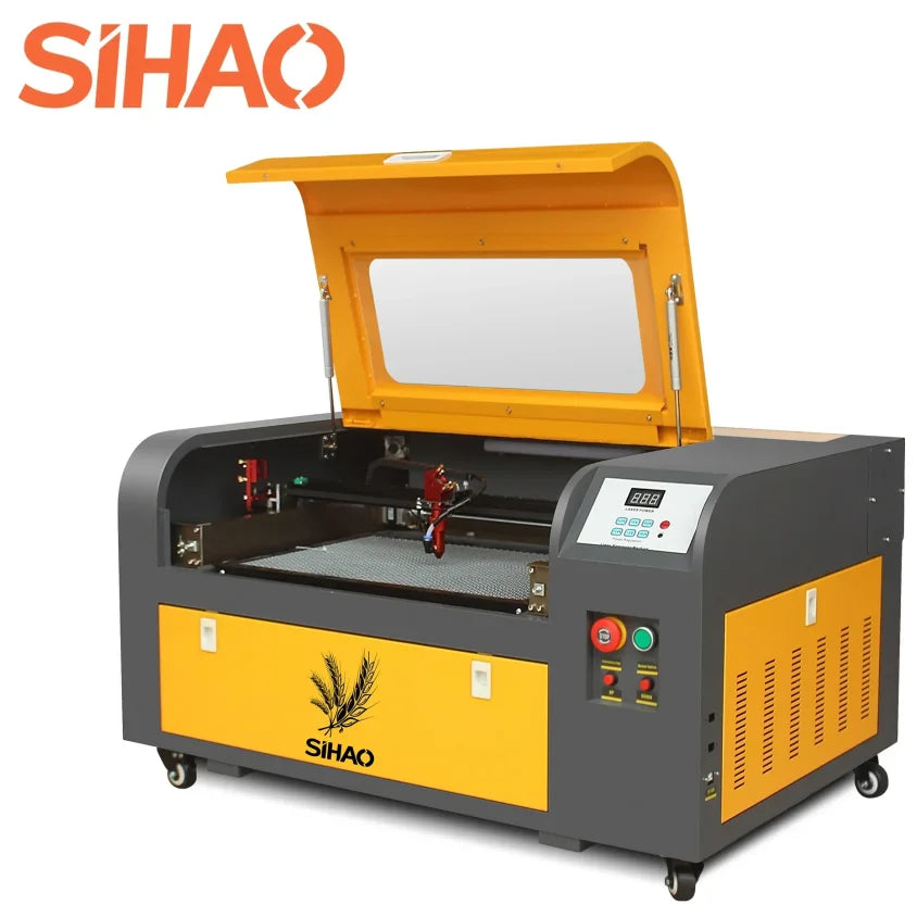 SIHAO 50W Dual-Laser Engraver & Cutter – 100W Max Output, Full Accessories Kit for Wood Burning, Leather Stamping & Acrylic Fabrication