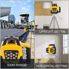 SIHAO 360 Rotary Laser Level Self Leveling Vertical Horizontal Line Tool with Receiver Outdoor Indoor Construction Measuring Instrument