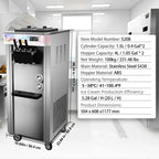 SIHAO Soft Ice Cream Machine Commercial Soft Ice Cream Maker Machine Ice Cream Machine for Restaurants Bars Cafes Bakeries